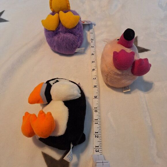 Vintage Swibco PUFFKINS, Lot of 3 Flo Flamingo, Puddles Duck, Poppins Penguin - Picture 15 of 15